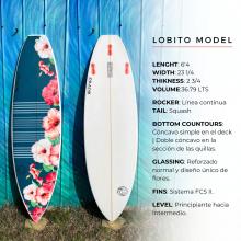 Tabla De Surf Lobito Model Flores